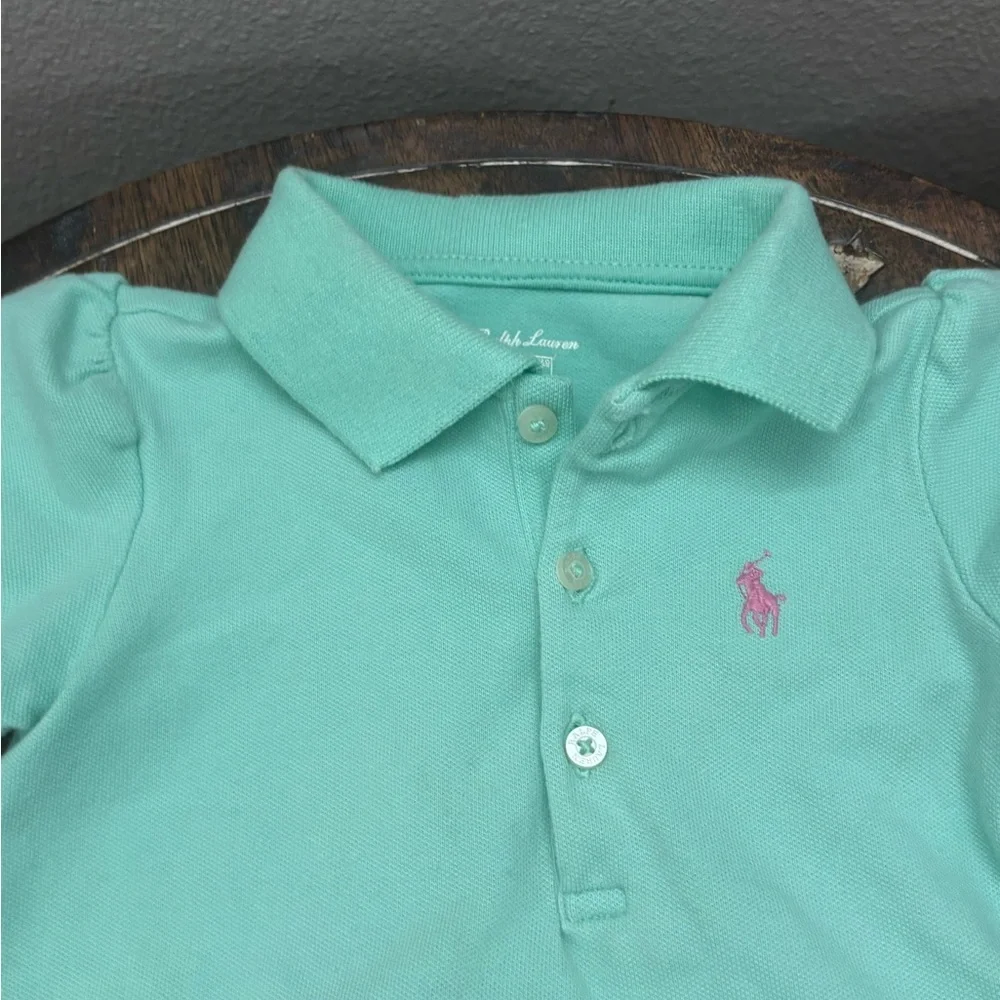 Ralph Lauren Baby Polo Dress in Aqua - Picture 5 of 8